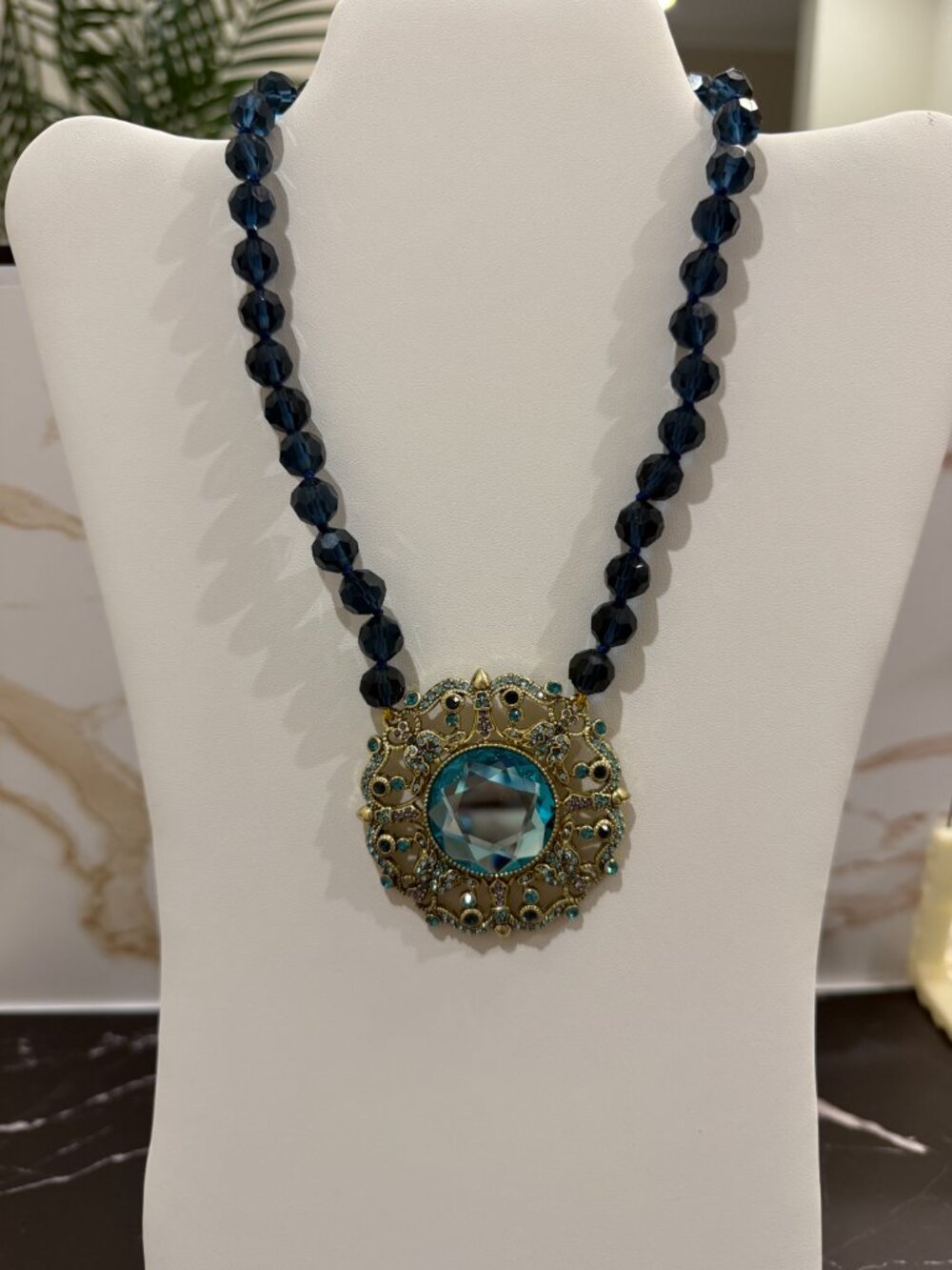 HEIDI DAUS "HOW SUITE IT IS" 3-STRAND NECKLACE | BLUE/AQUA | NWOT - Picture 7 of 15